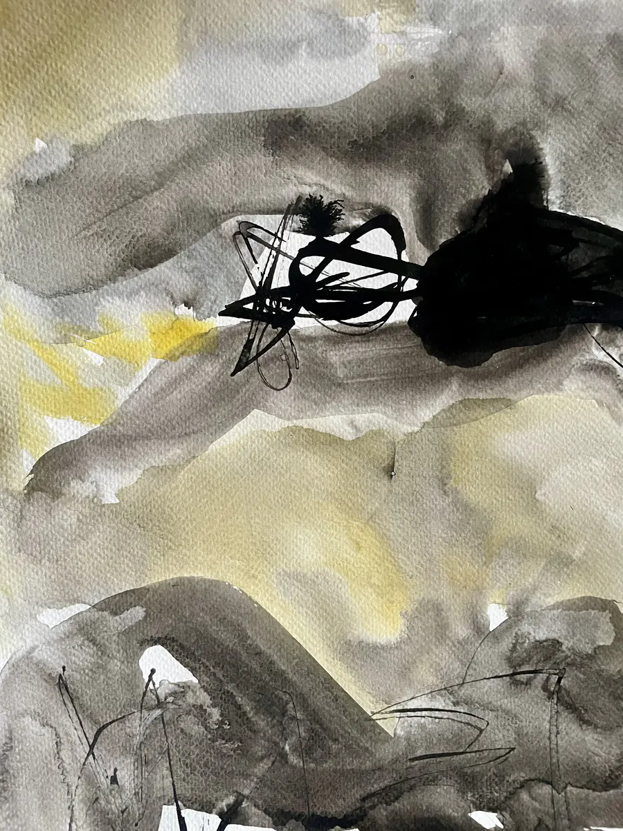 Détail de papier, de jaune et de noir