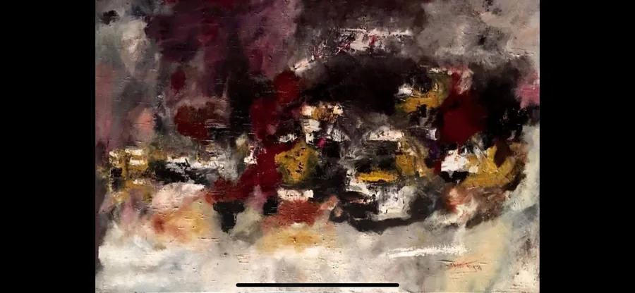 Une peinture vue sur un écran